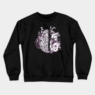 half brain heart balance purple color Crewneck Sweatshirt